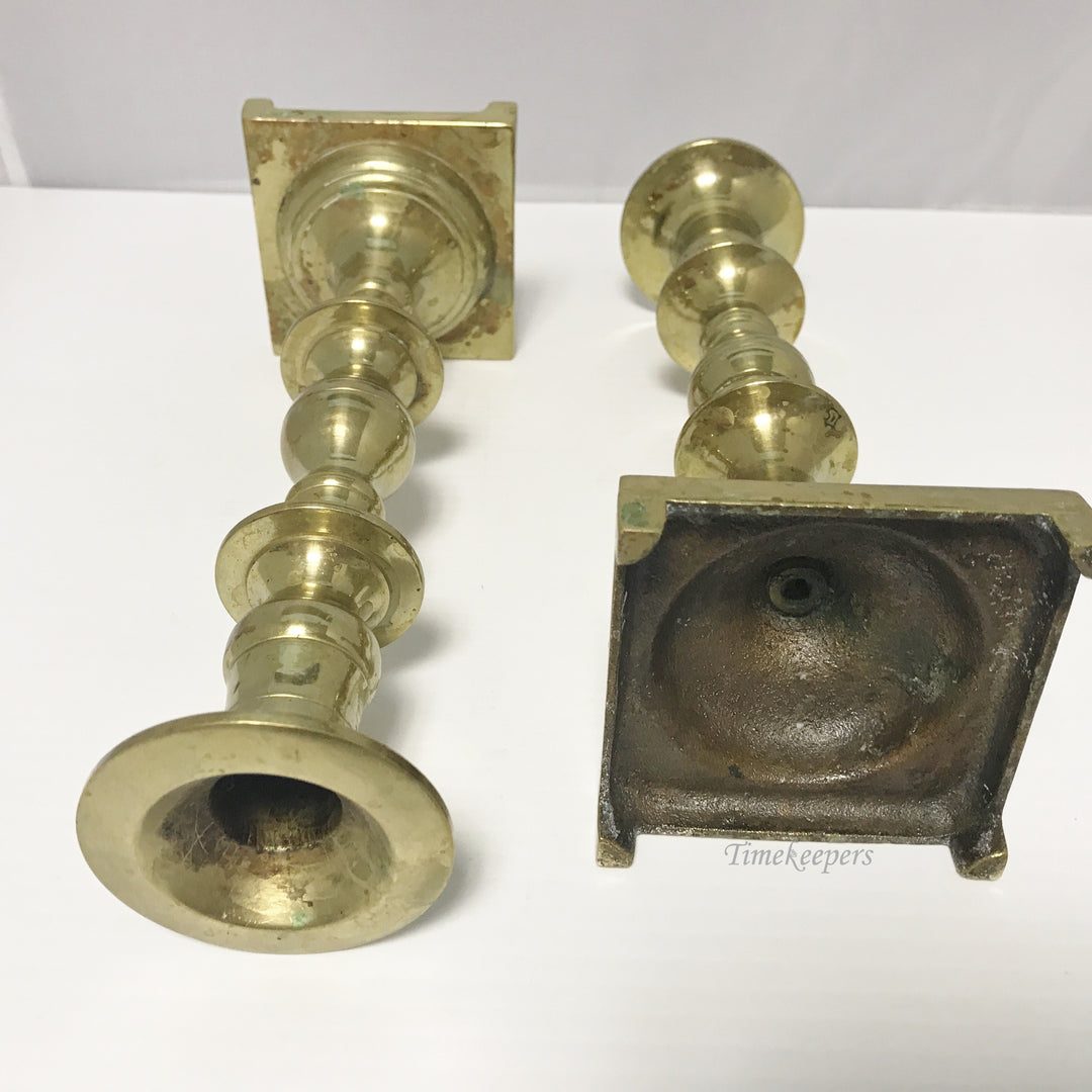 e232 Antique Original Gold Tone Classic Style Candle Holders Set of 2