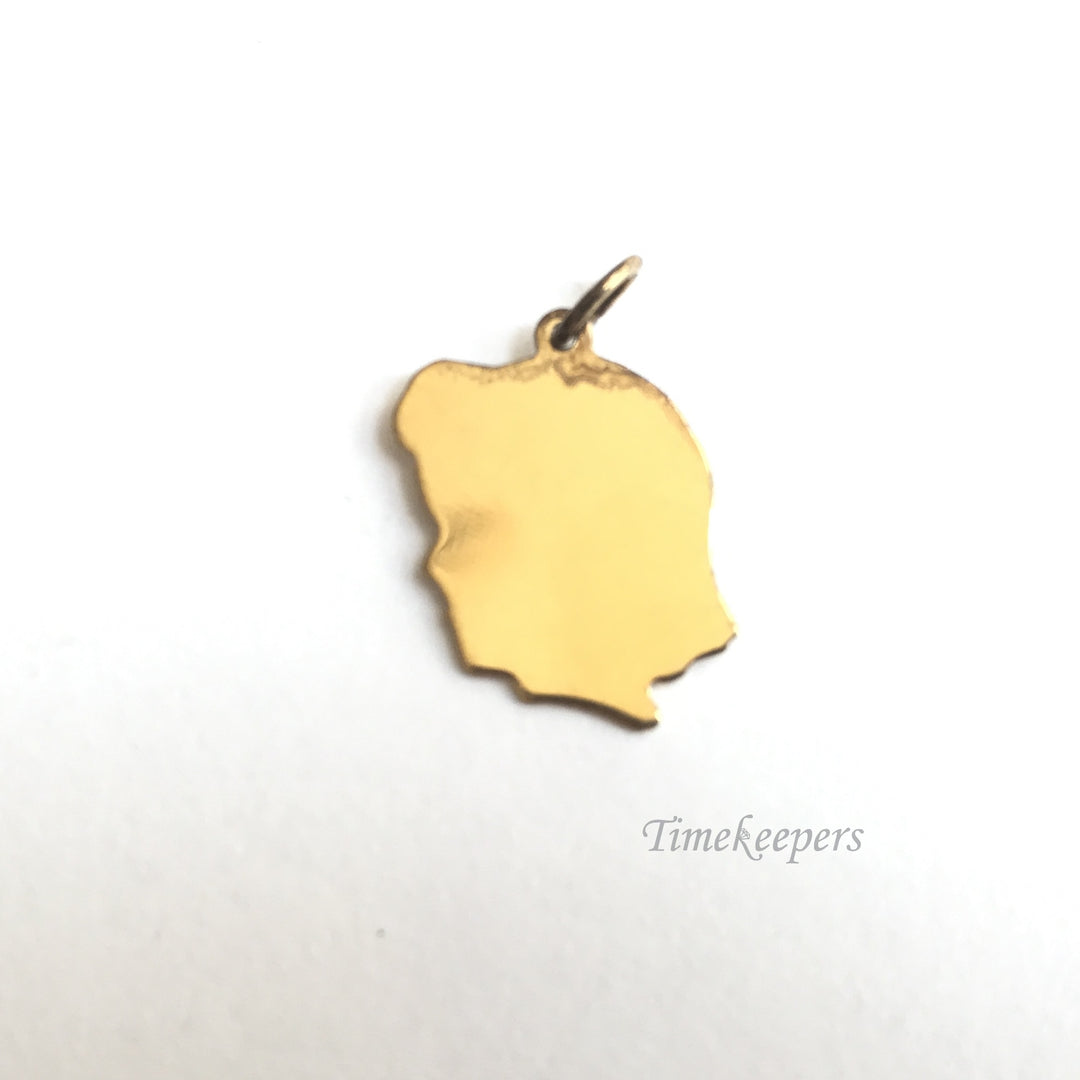 e254 Vintage Gold Plated Silver Girl Charm Pendant