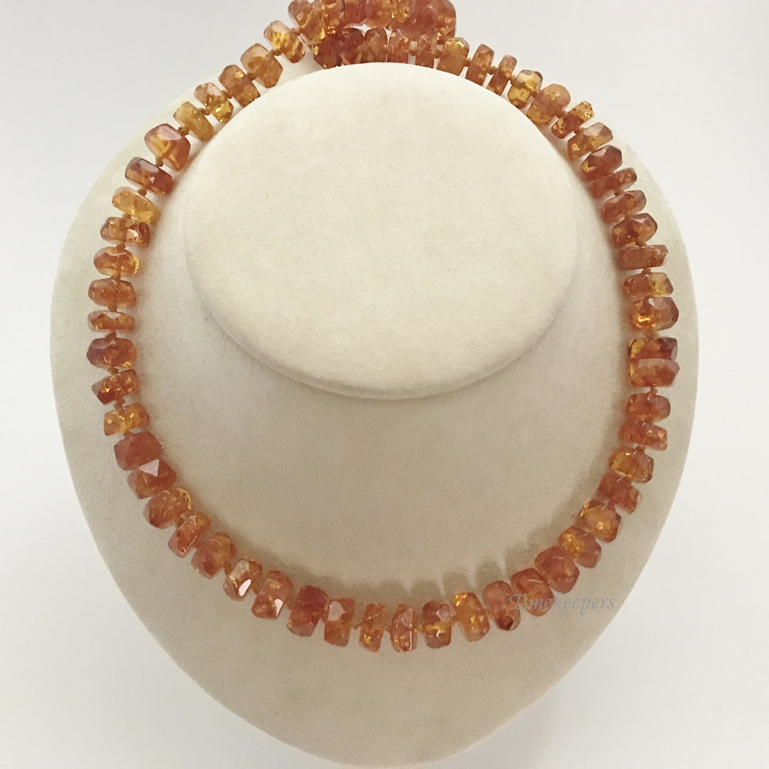 e361 Vintage Genuine Amber Bead Necklace 22" long