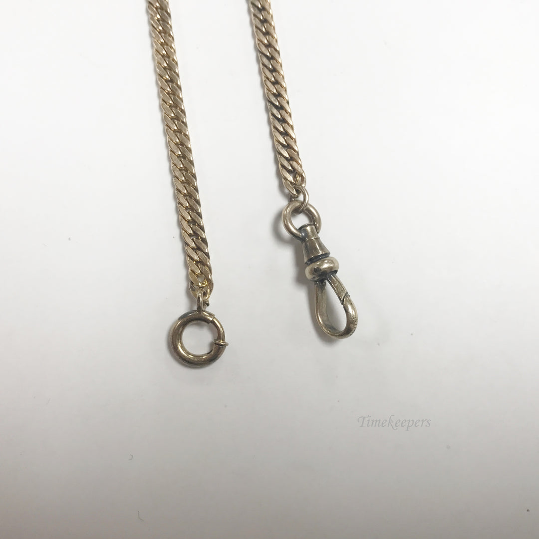 e524 Antique Gold Filled Vest Pocket Watch Chain Gold Tone 13"