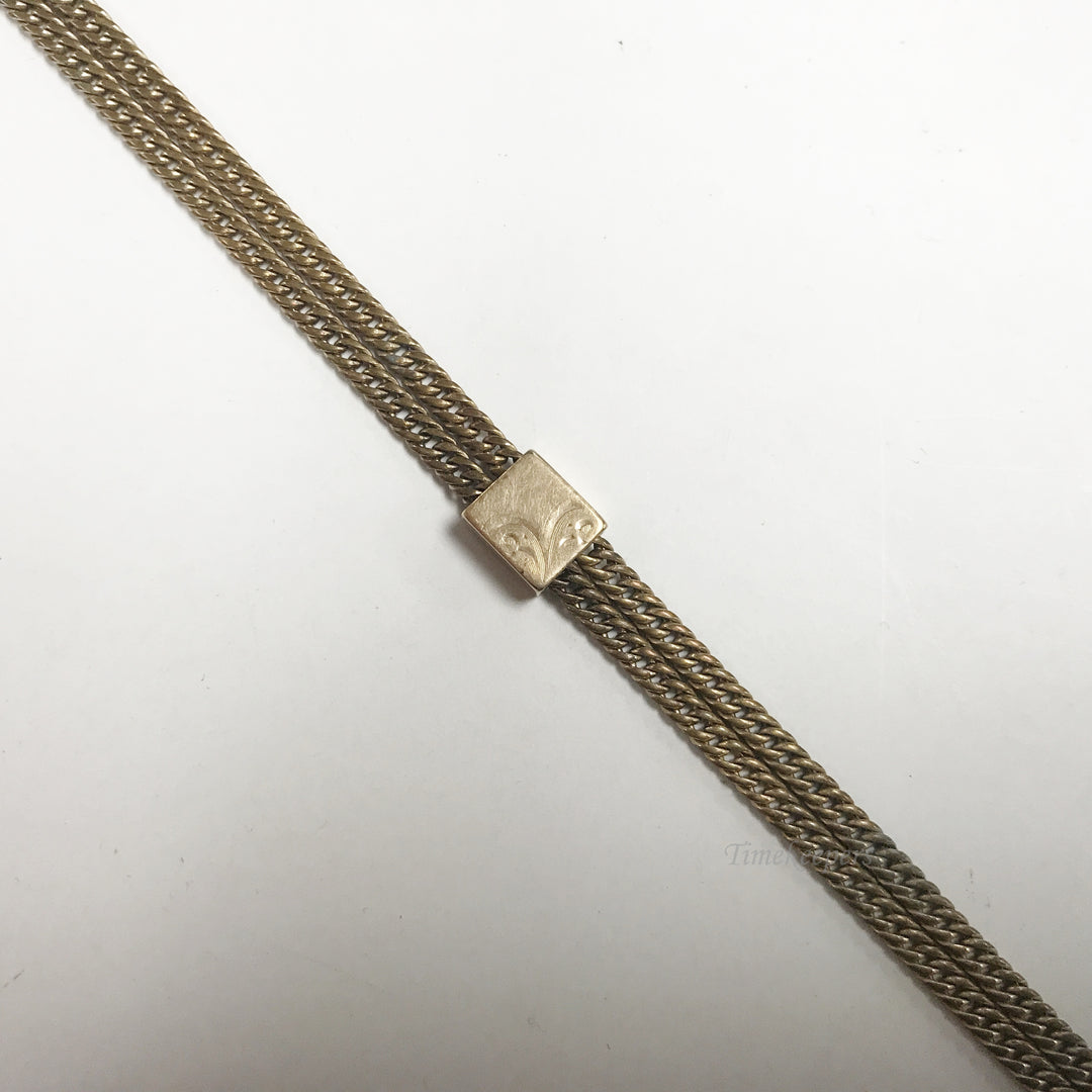e570 Antique Gold Filled Pendant Pocket Watch Chain Necklace Medallion & Slide
