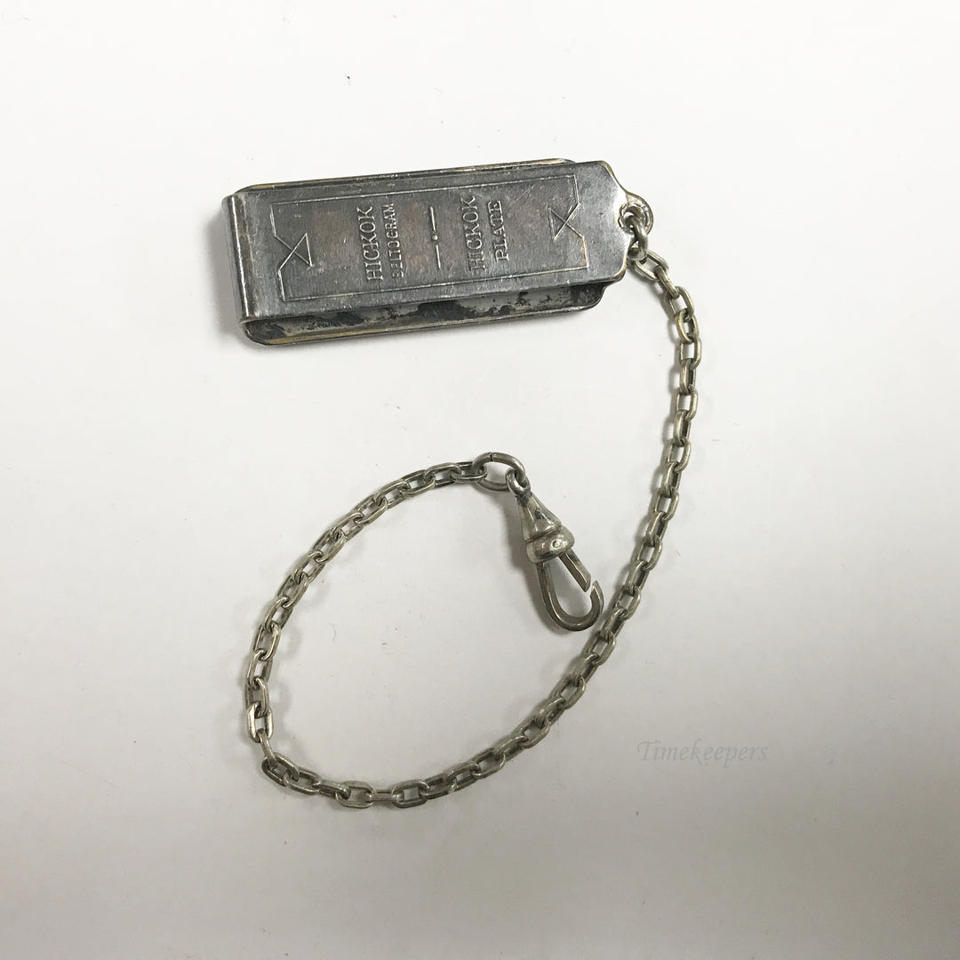 e580 Antique Gold Filled Waist Belt Clip Pocket Watch Chain Spring Clasp