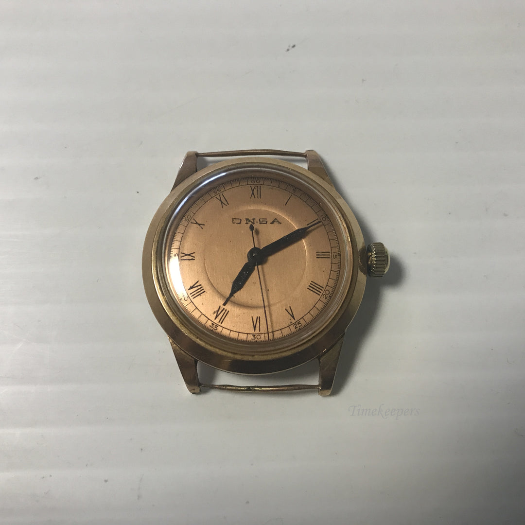 e615 Vintage Swiss Gold Tone Hand-Winding Canvas Band Men's Wrist Watch