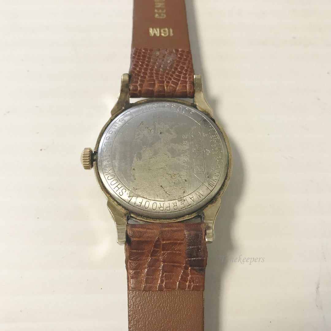 e637 Vintage Benrus 10K RGP Waterproof Stainless Steel Men's Wrist Watch