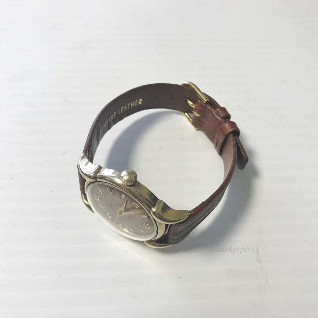 e637 Vintage Benrus 10K RGP Waterproof Stainless Steel Men's Wrist Watch