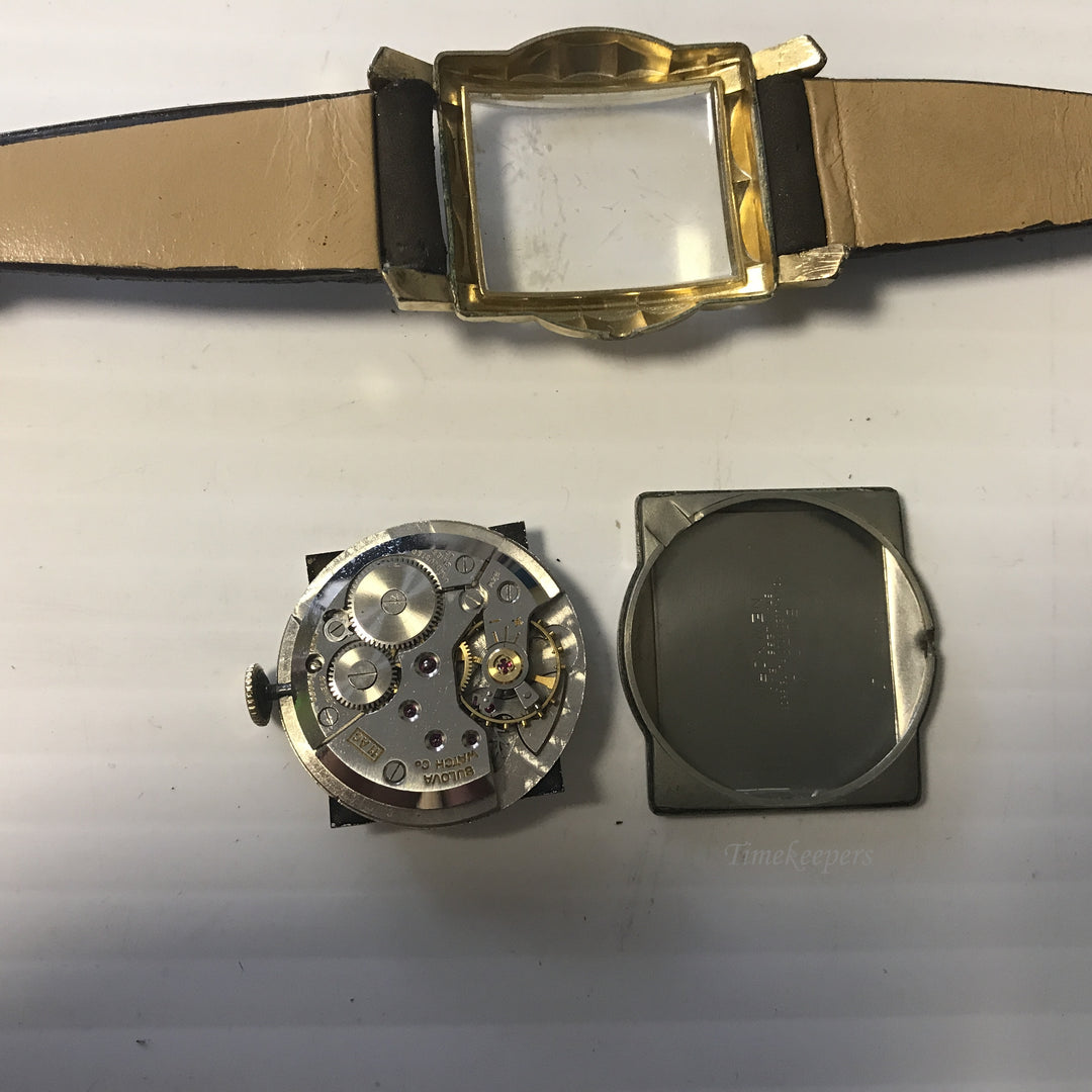 e653 Vintage Bulova Mechanical 10K RGP Stainless Men's Wrist Watch