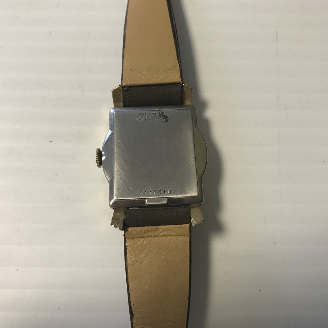 e653 Vintage Bulova Mechanical 10K RGP Stainless Men's Wrist Watch