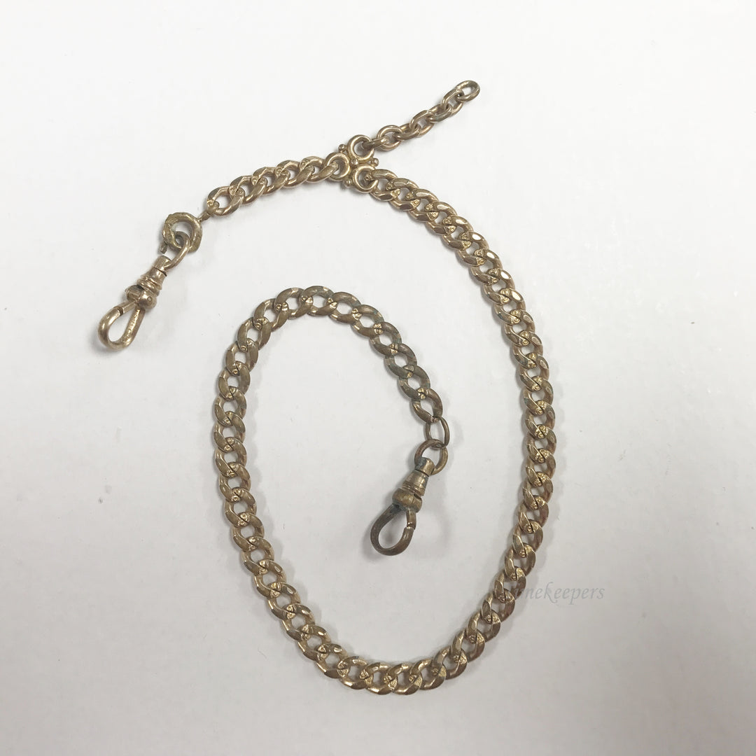 e705 Vintage Gold Filled Vest Pocket Watch Chain 12"