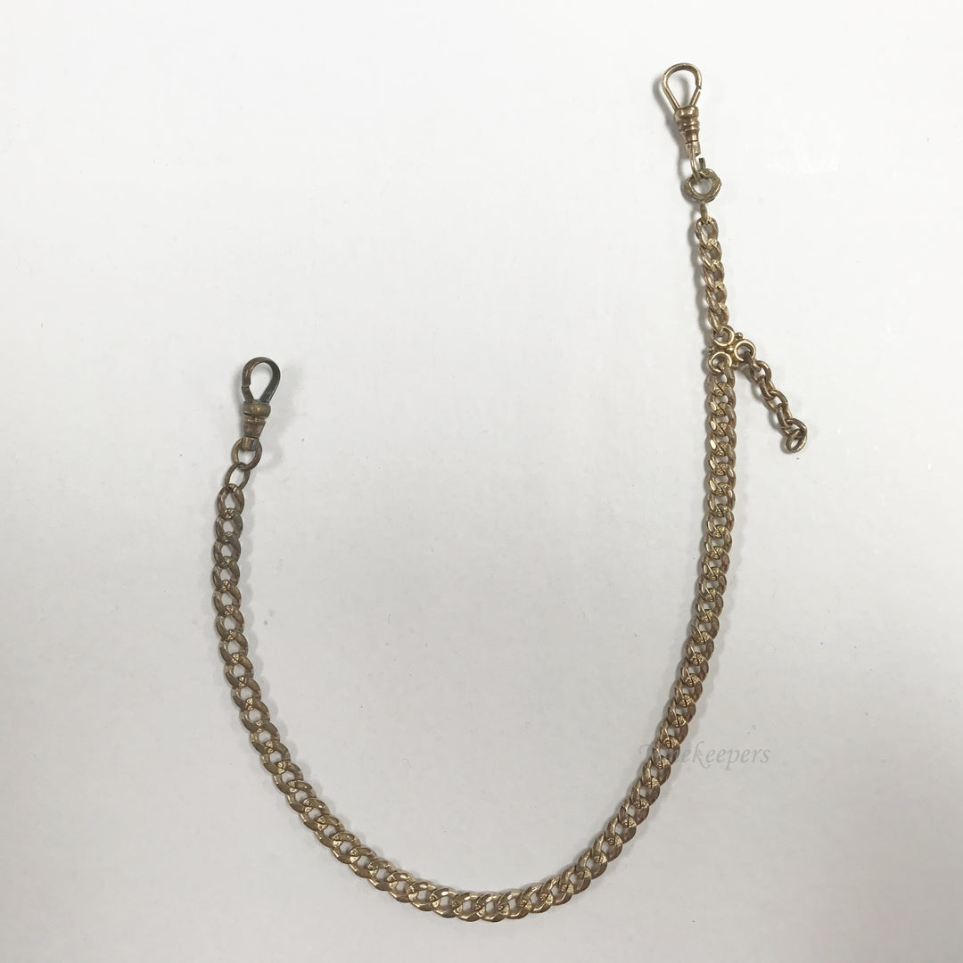 e705 Vintage Gold Filled Vest Pocket Watch Chain 12"