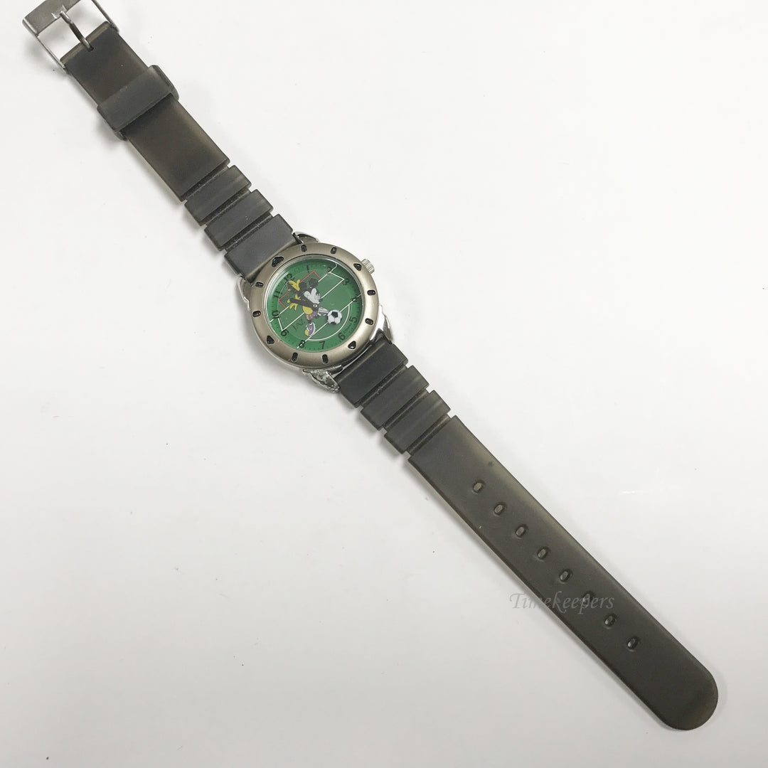 e786 Vintage Disney Mickey Mouse Jaz Quartz Japan Mov't Stainless Wrist Watch
