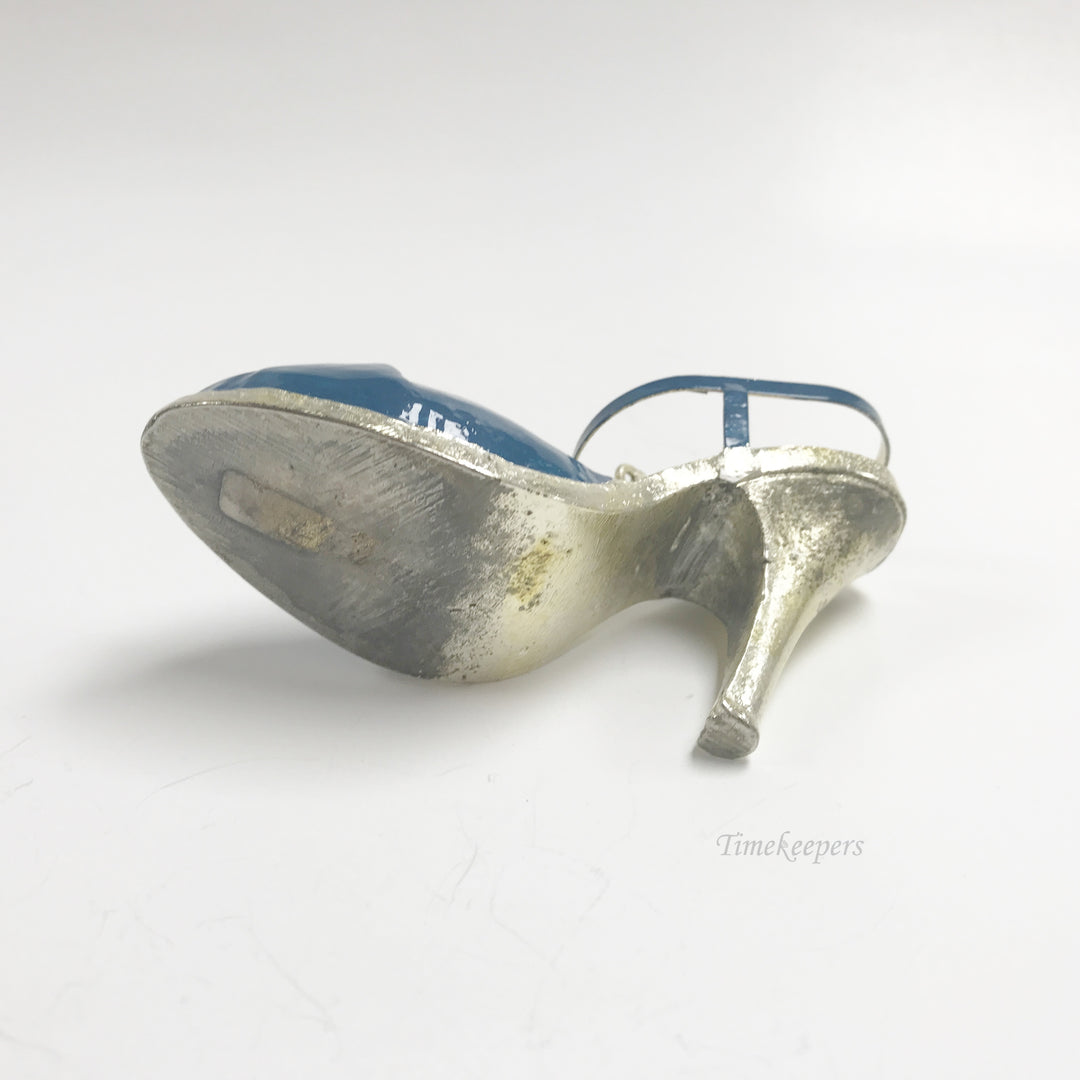 e844 Vintage Decorative Collectible Miniature Metal Shoe Sandal Heel