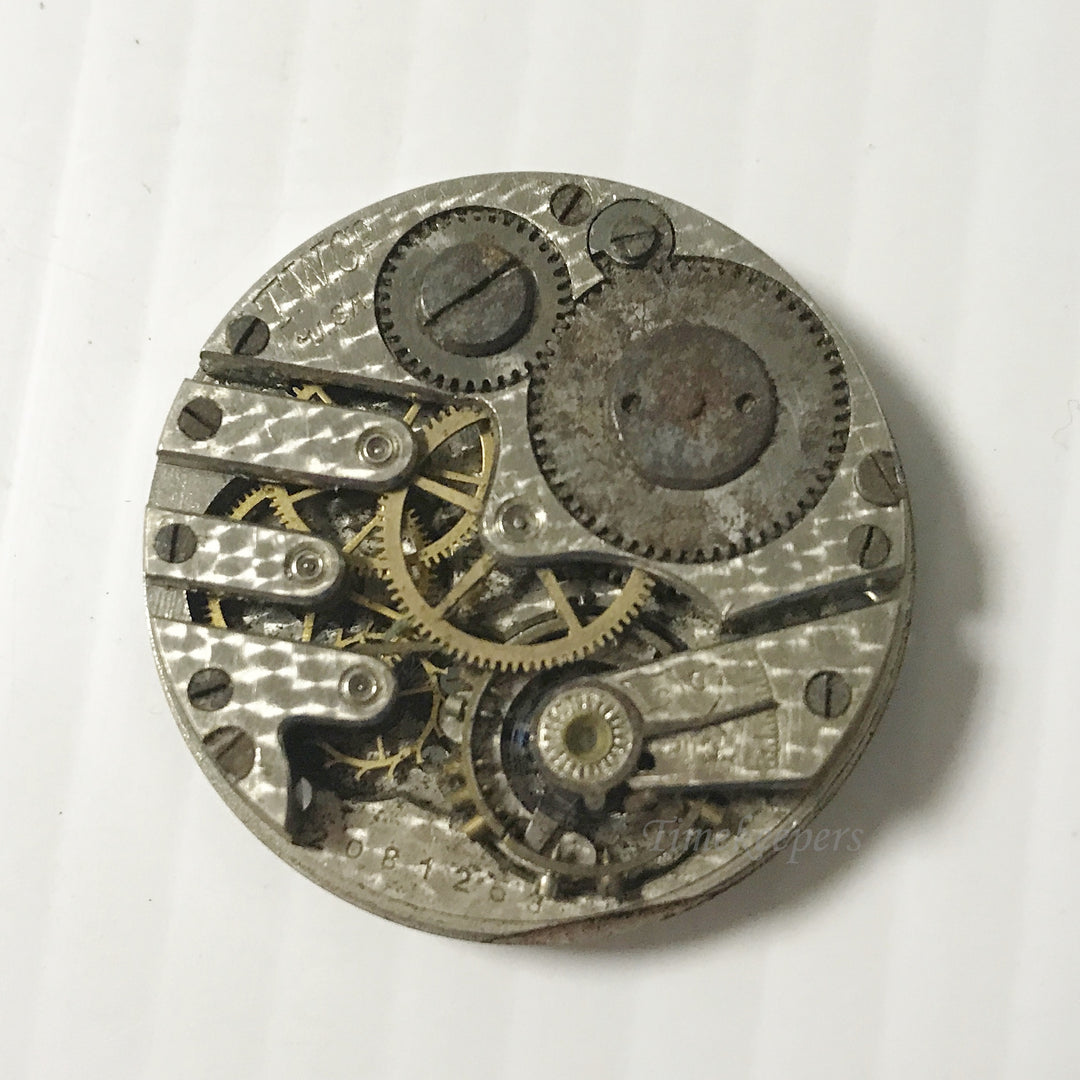 e898 Antique TWG Complete Watch Movement for Parts or Repair 12S