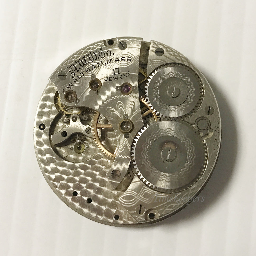 e934 Vintage Waltham Wrist Watch English Movement for Parts Repair 17J