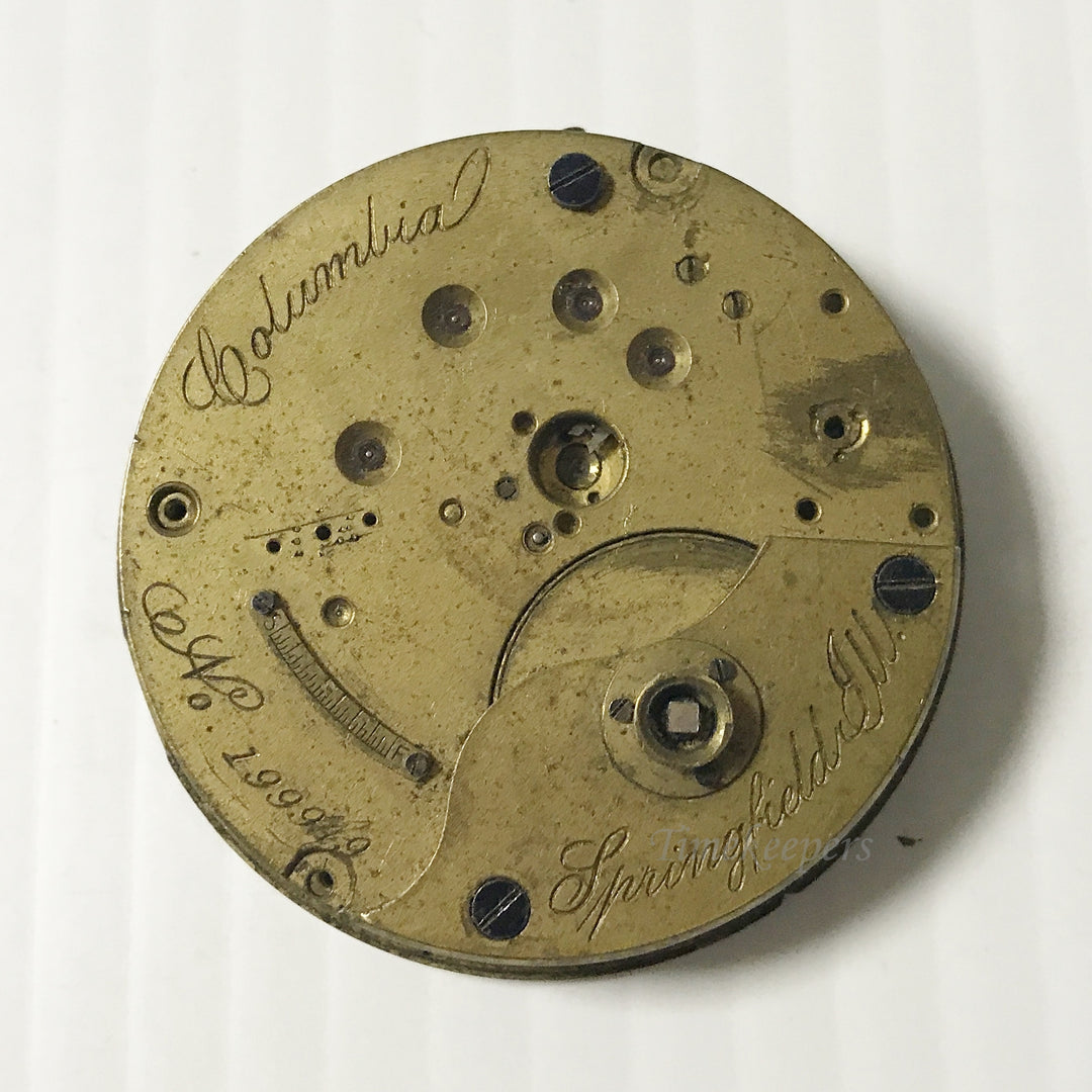 e939 Vintage Columbia Wrist Watch English Movement for Parts Repair