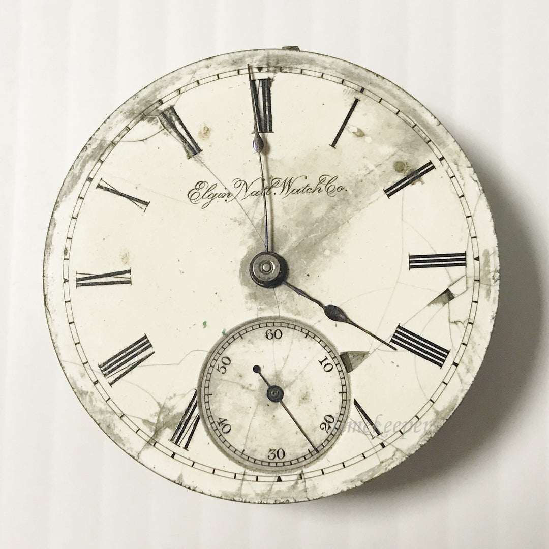 e942 Vintage Elgin Wrist Watch English Movement for Parts Repair 18S