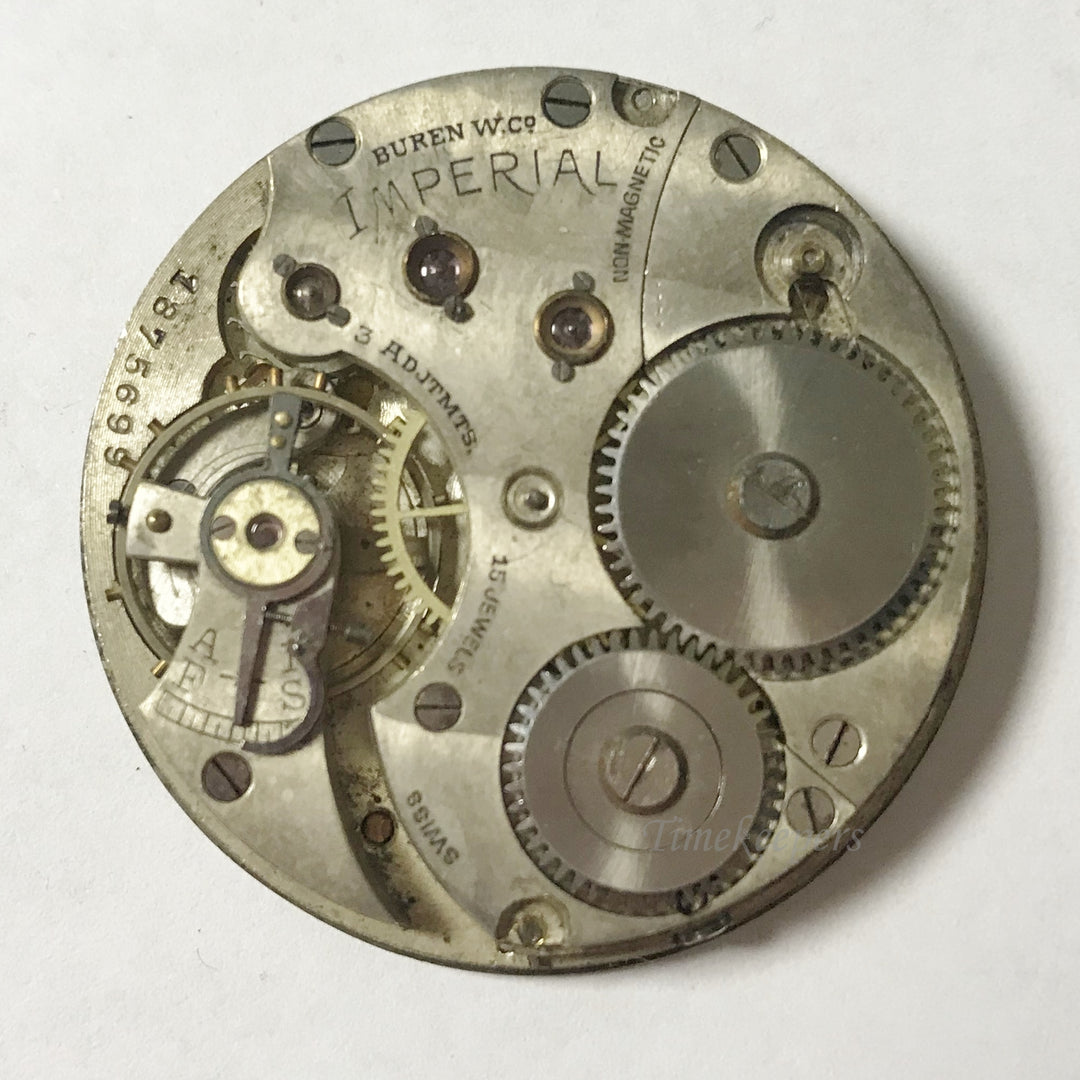 e949 Vintage Imperial Mechanical Wrist Watch Movement for Parts Repair
