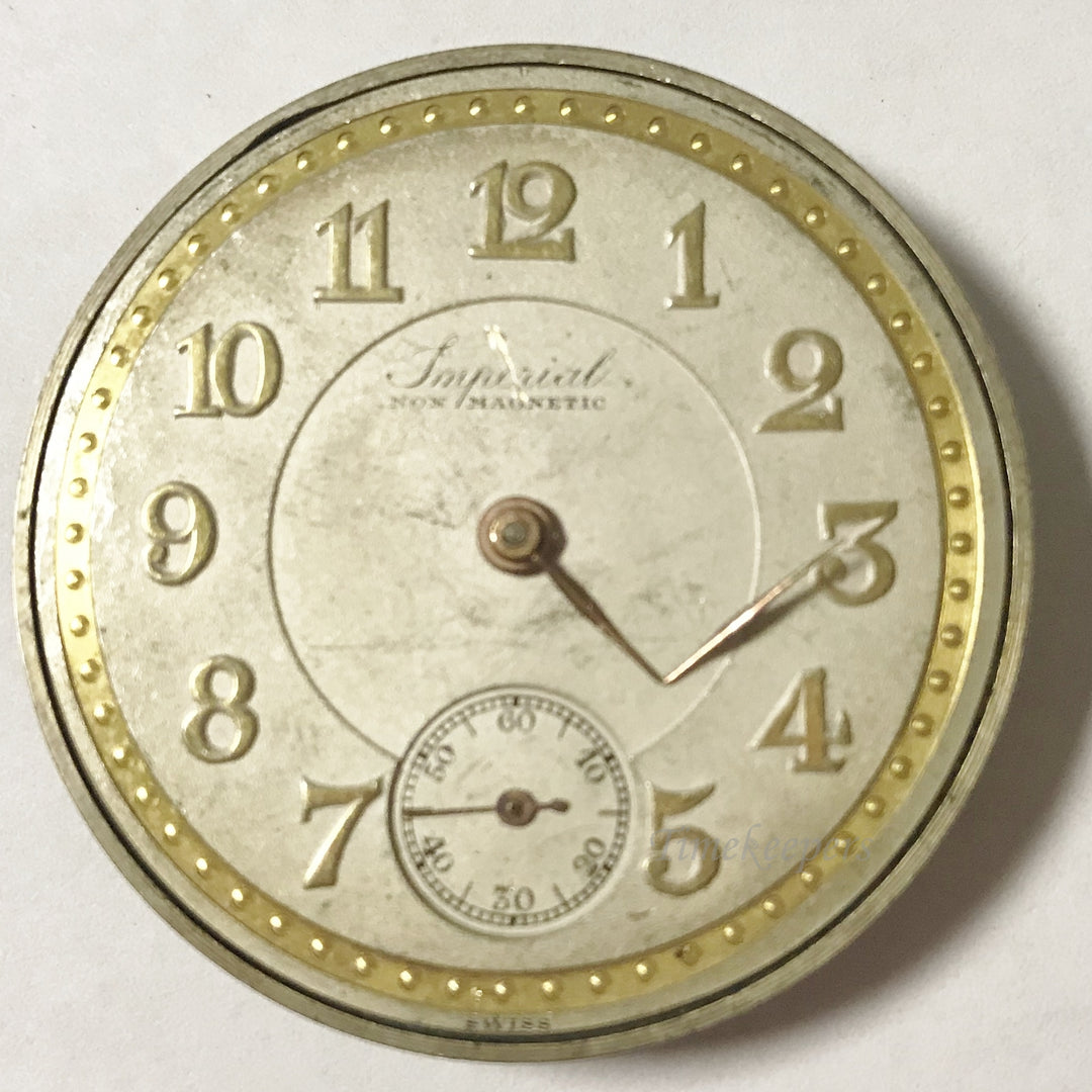 e949 Vintage Imperial Mechanical Wrist Watch Movement for Parts Repair