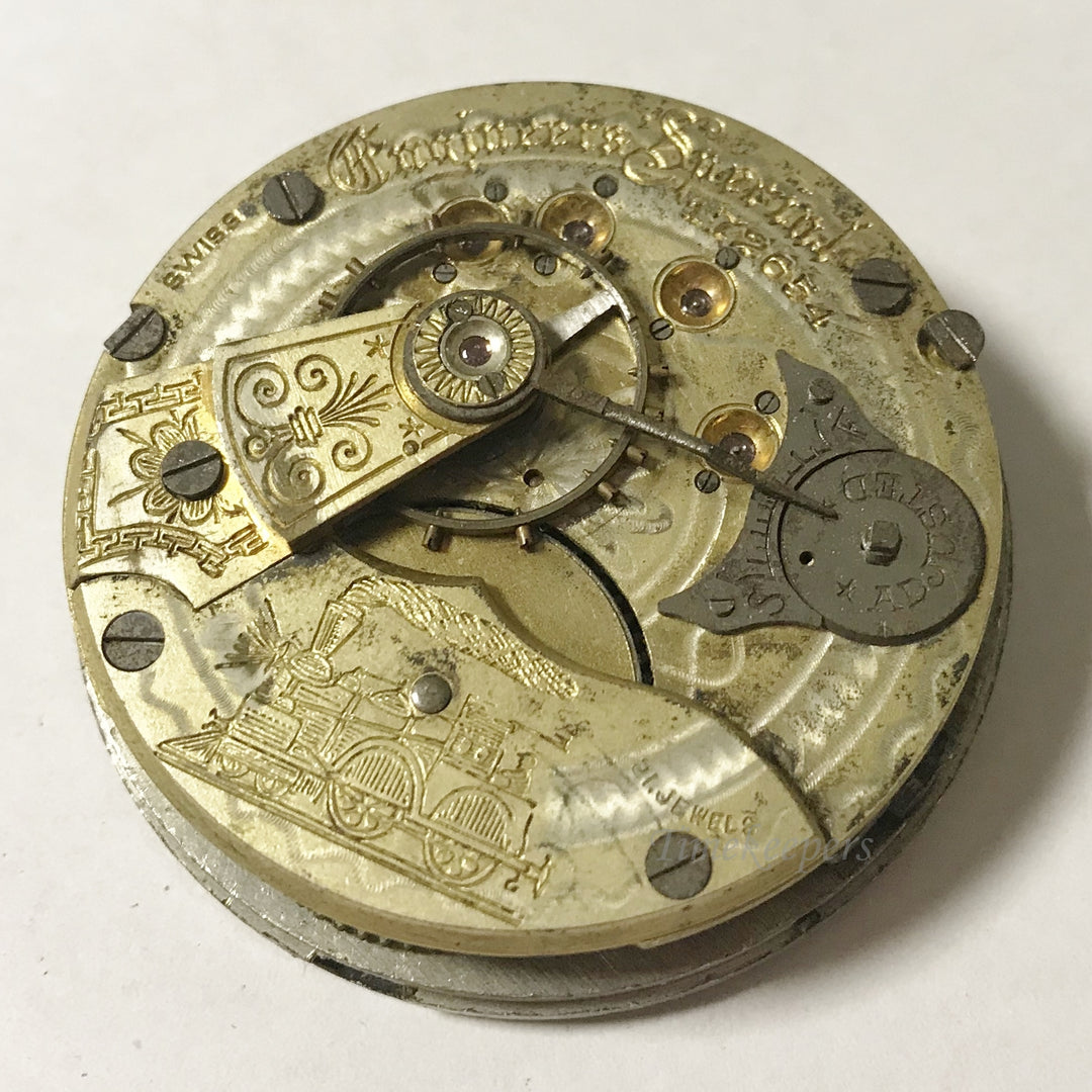 e956 Vintage Swiss Mechanical Wrist Watch Movement for Parts Repair 21J