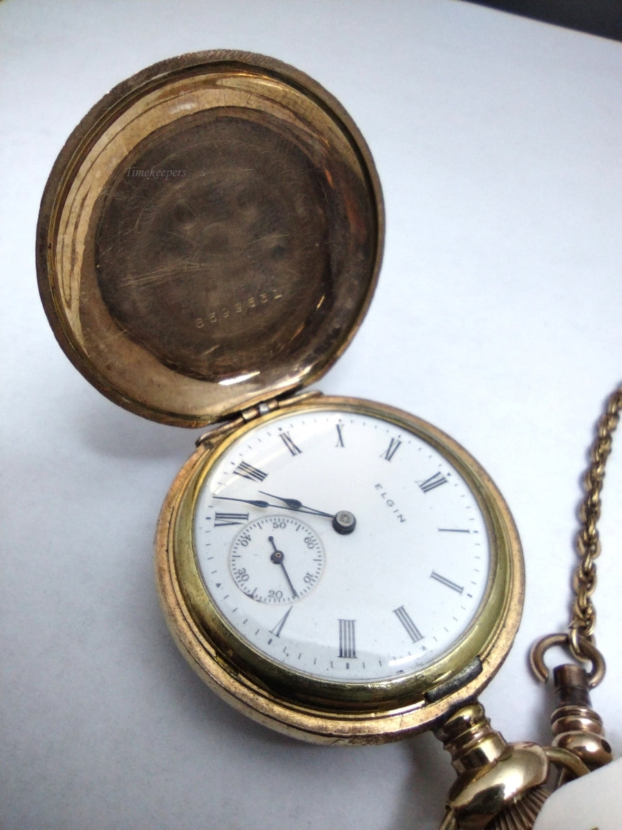 k617 Beautiful Early 1900s Mid-Size Unisex Elgin Mechanical Pocket Watch
