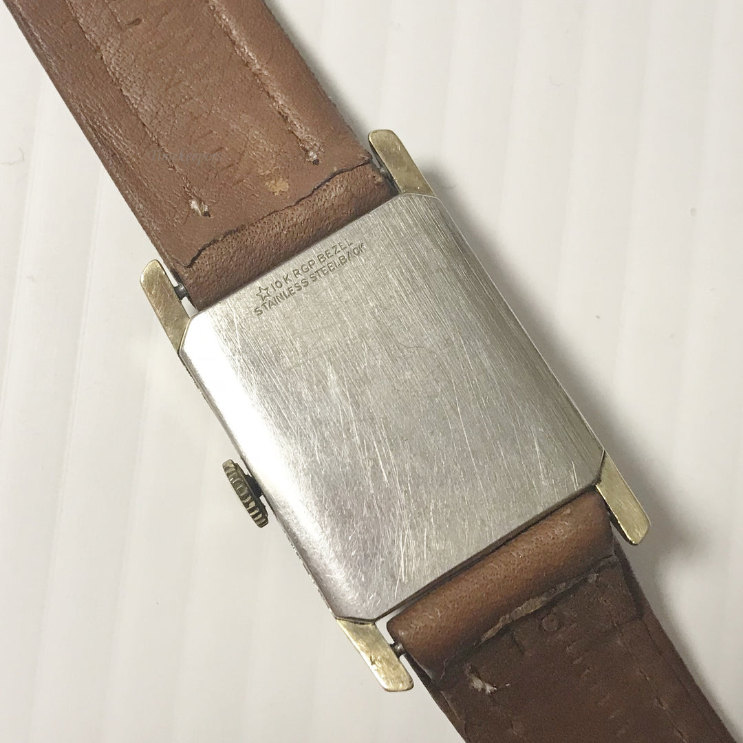 f087 Vintage Elgin USA 19J Mechanical Men's Wrist Watch