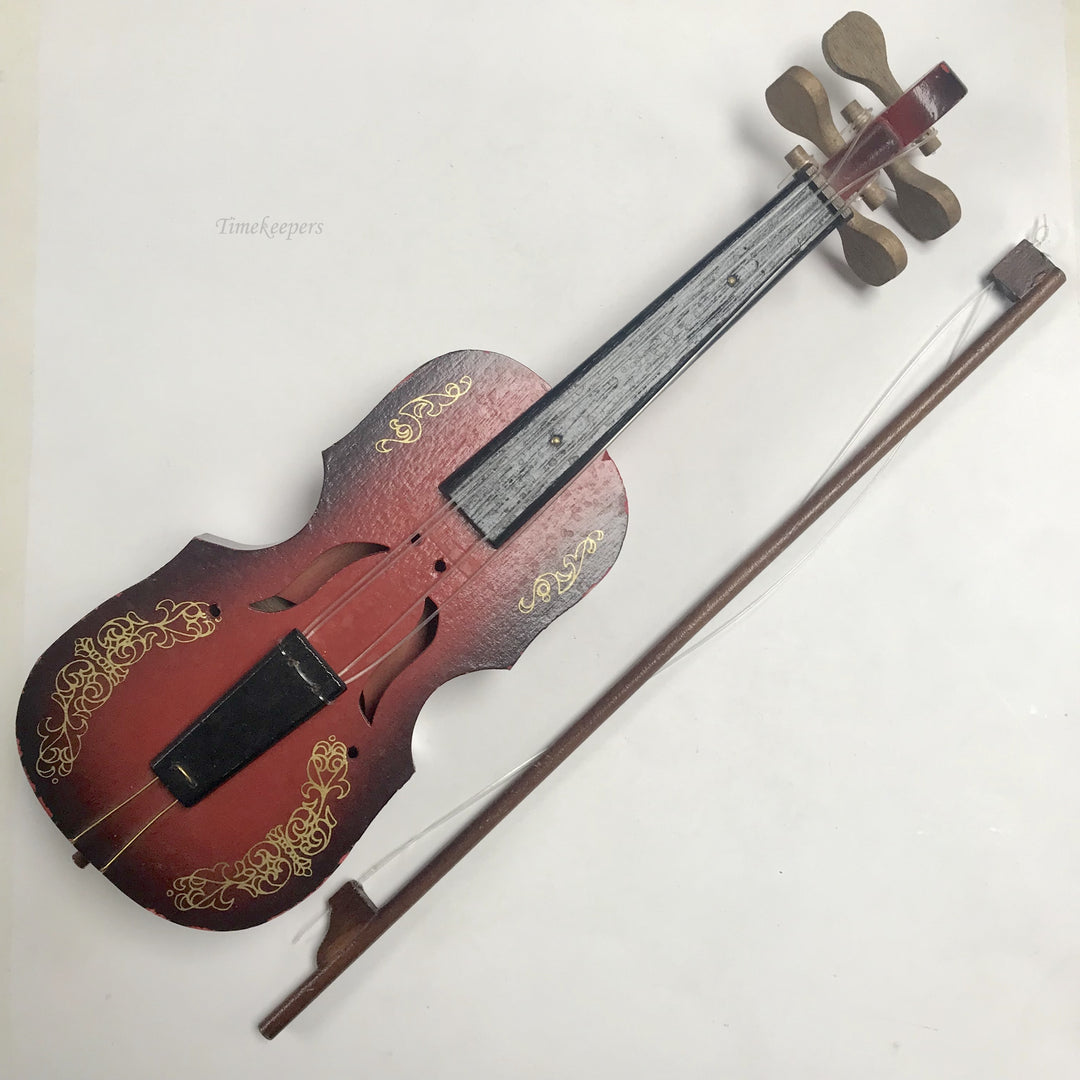 f230 Vintage Wooden Violin Music Box