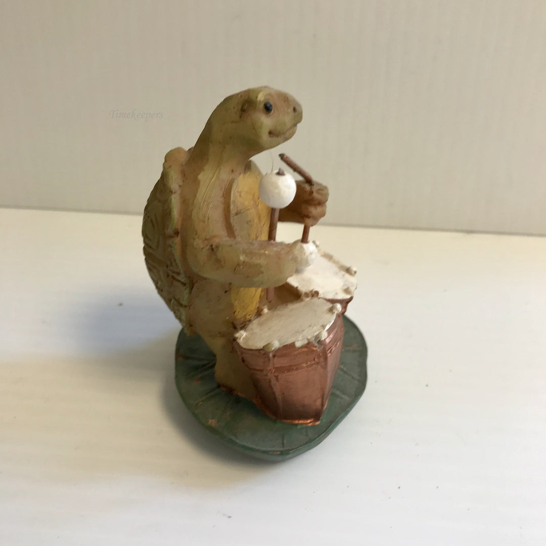 f413 Vintage Pond Symphony Mini Garden Statuary Turtle Figurine Collectible Gift