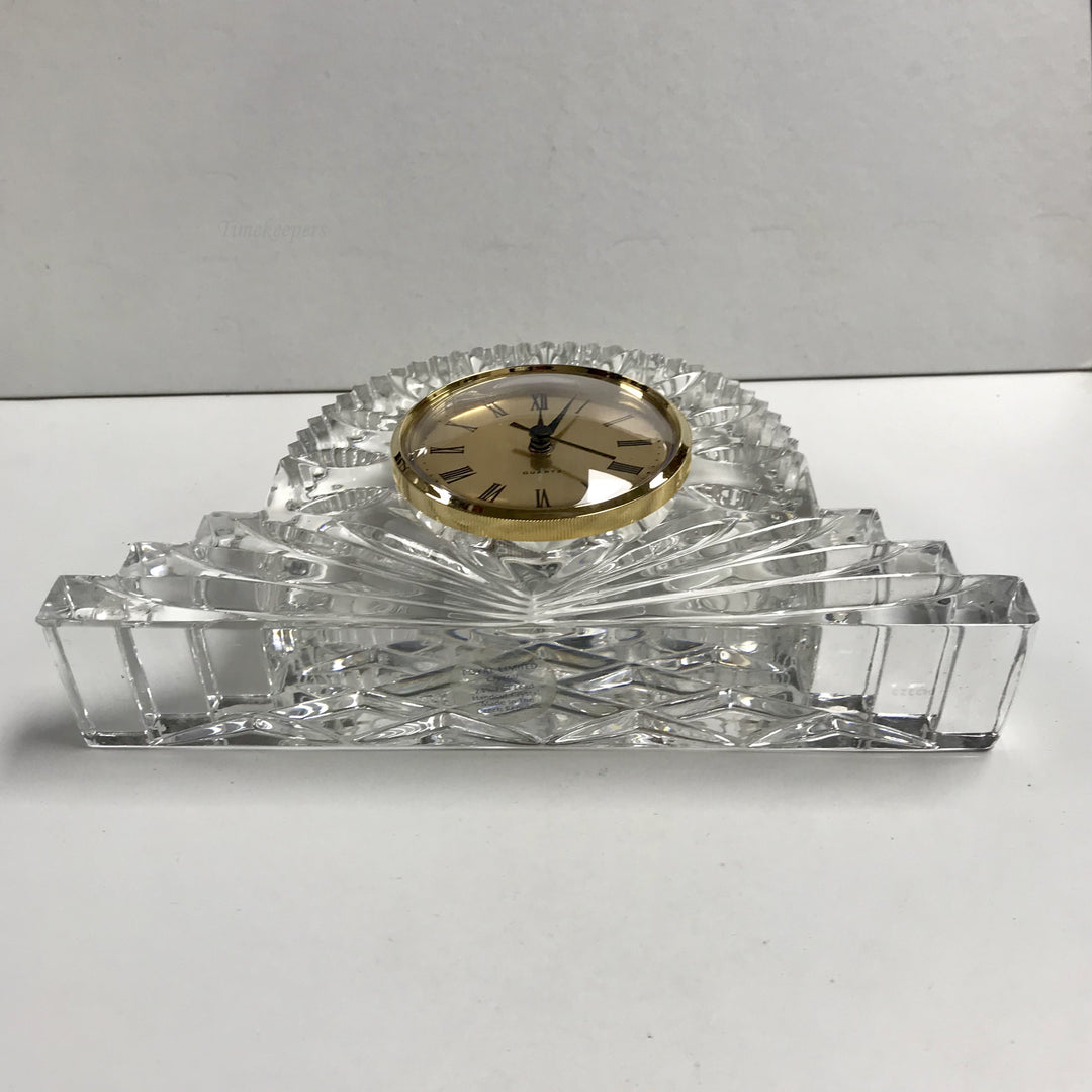 f437 Vintage Quartz Mantel Table Stand Clock Collectible Crystal