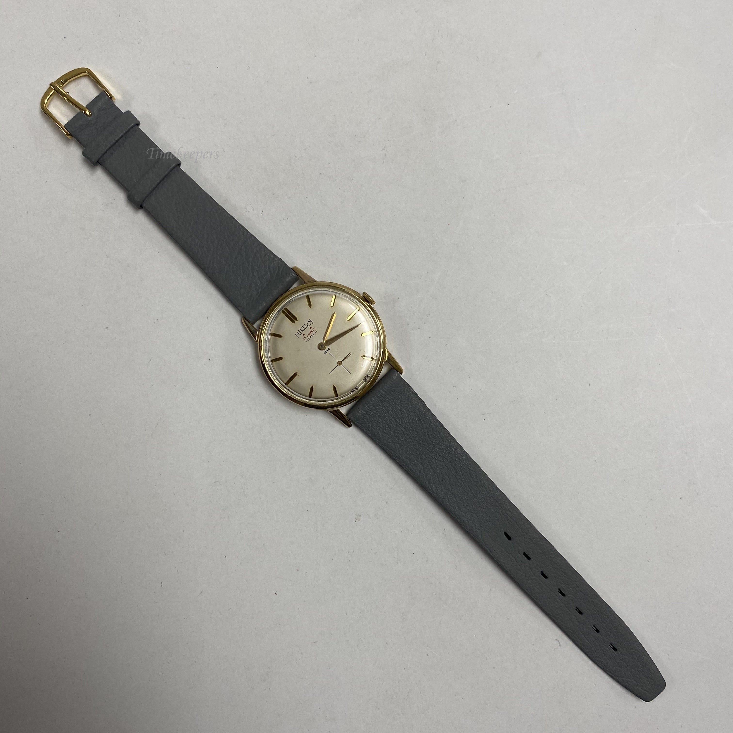e648 Vintage Hilton Incabloc Mechanical Stainless Steel Men's Wrist Wa –  TimeKeepersOlive