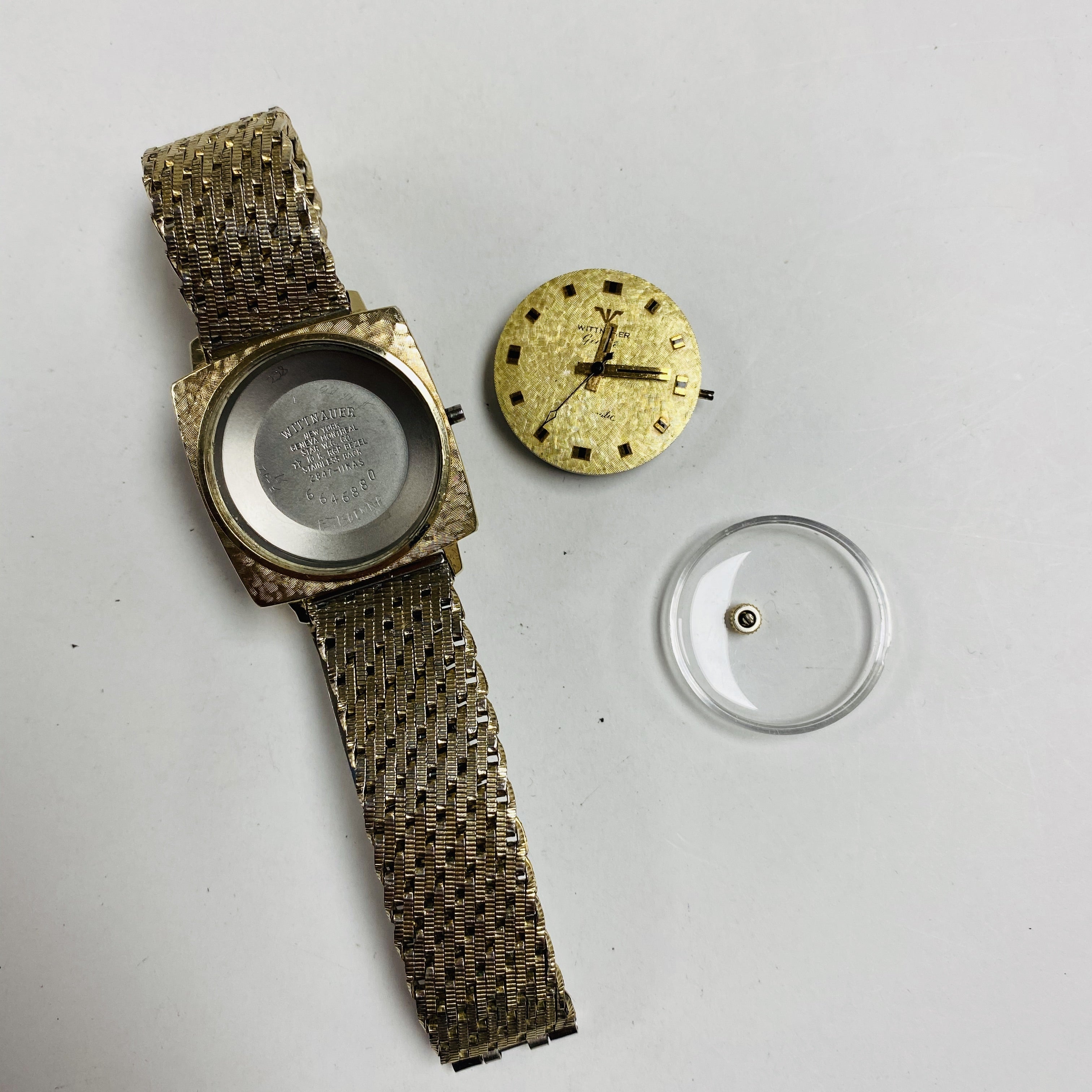f454 Vintage Wittnauer Mechanical Men's Wrist Watch 10K RGP Bezel