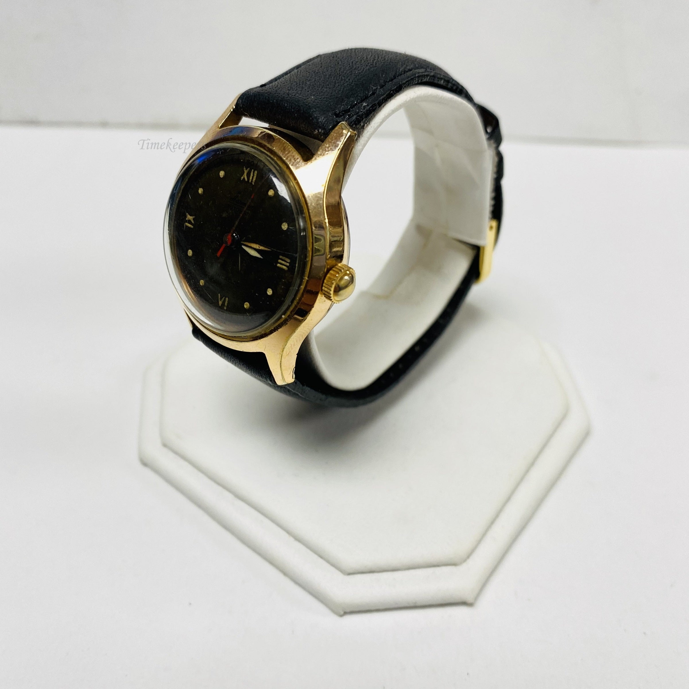 Lot - Vintage Harman 14K Gold Diamonds Watch 17