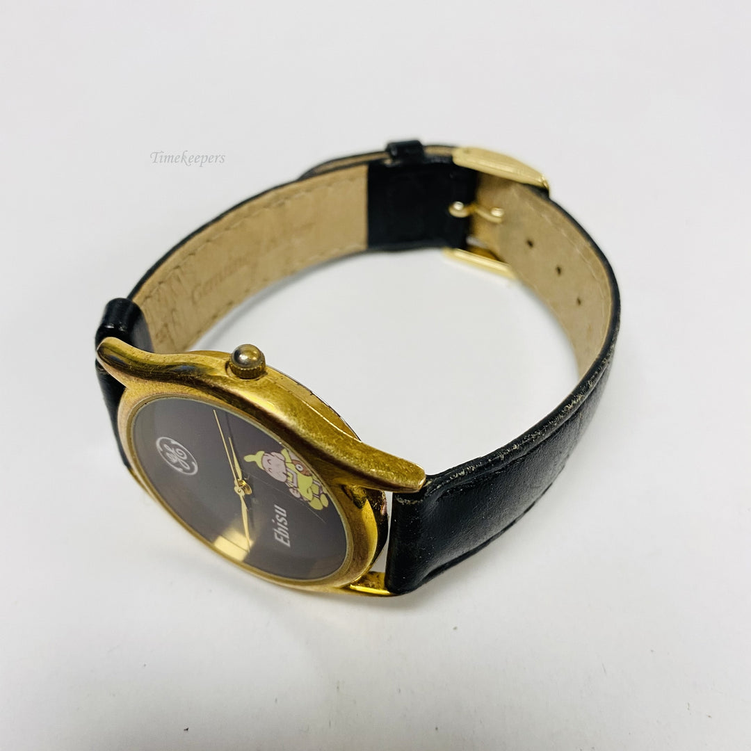 f695 Vintage GE Ebisu Quartz Japan Mov't Men's Wrist Watch Gold Tone