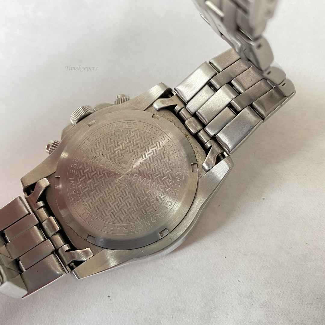 f780 Jacques Lemans Chronograph 10ATM All Stainless Steel Men's Quartz Wristwatch