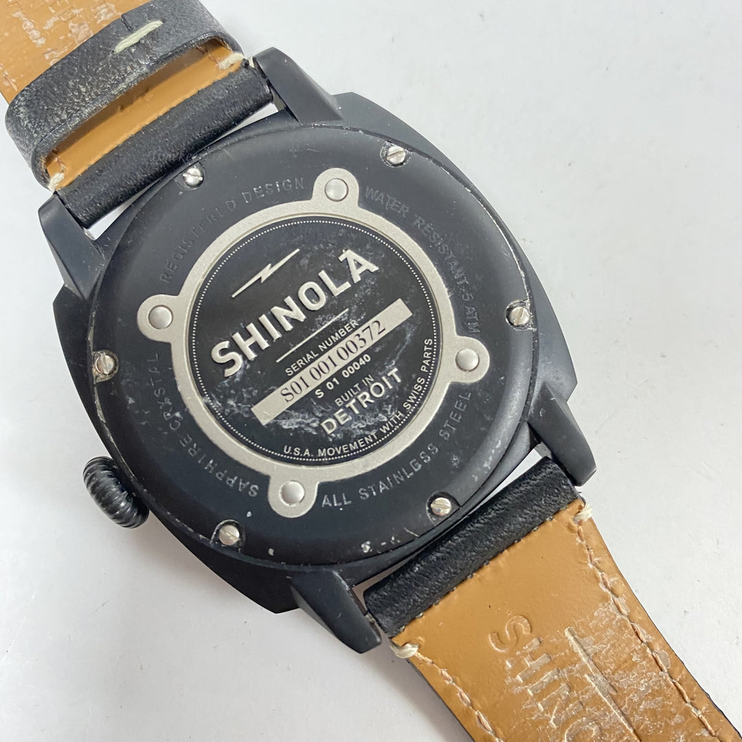 f795 Shinola Argonite 715 Water Resistant Stainless Steel Men's Wrist Watch