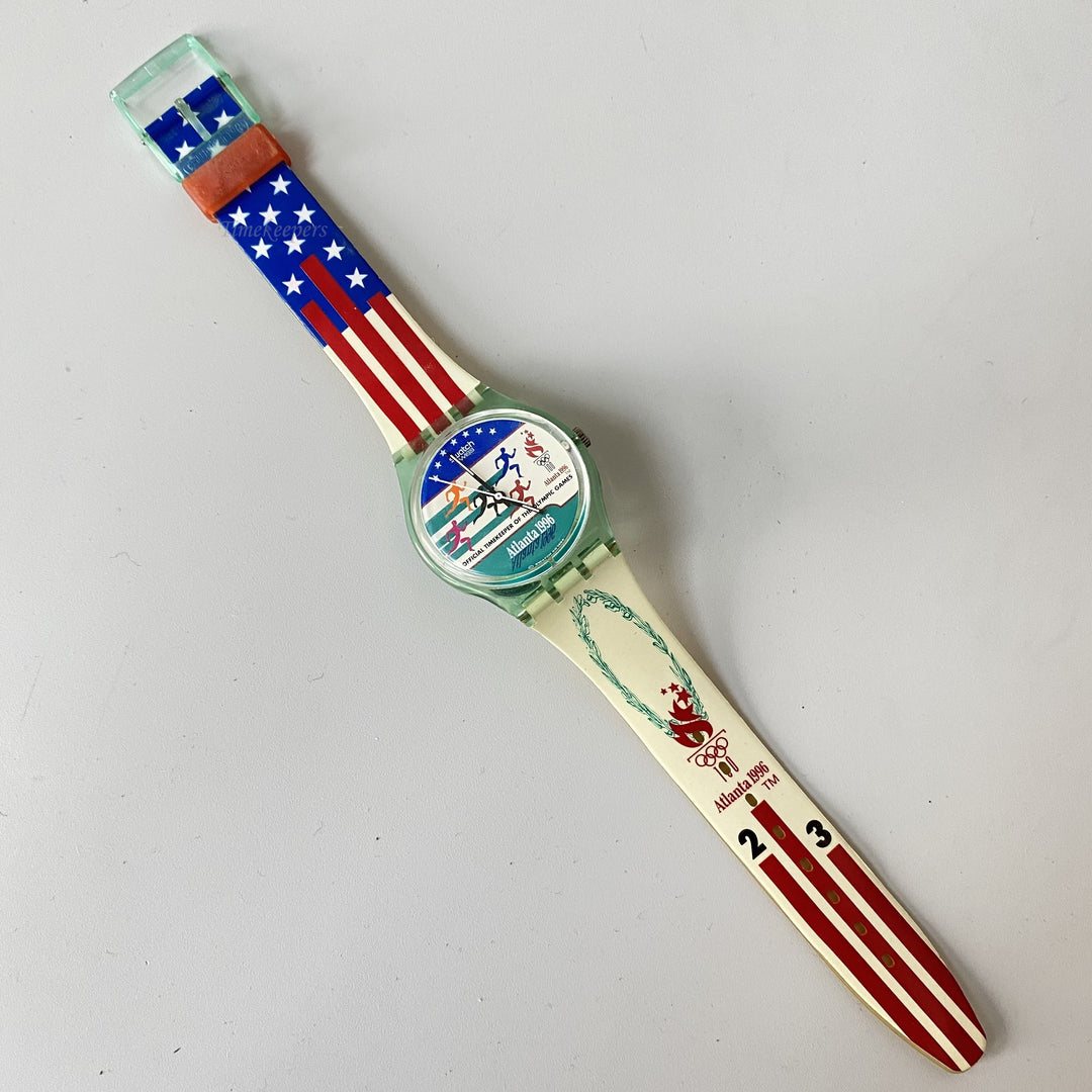 f815 Vintage Swatch Swiss Atlanta 1996 Olympic Games Men's Wrist Watch LX106