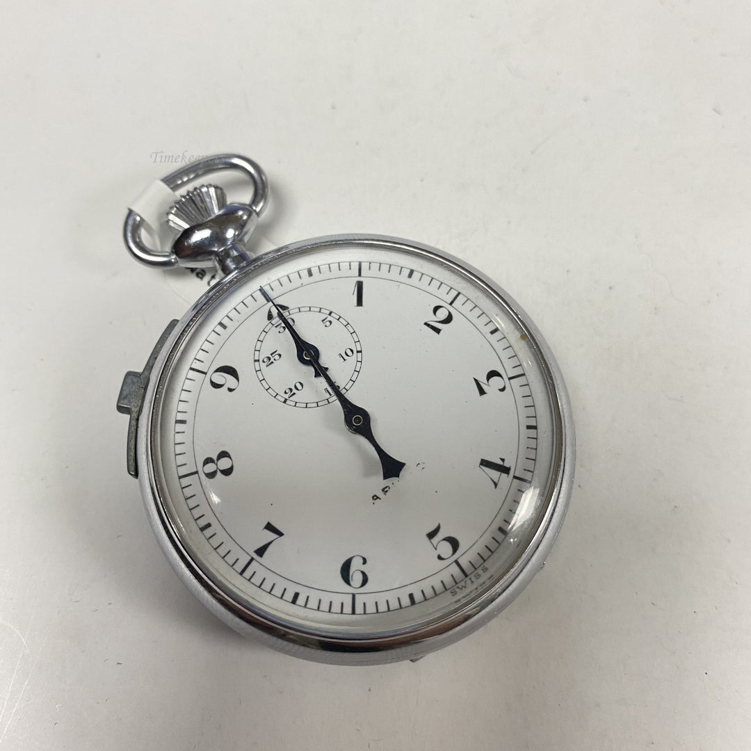 f872 Antique Aristo Silver Tone Mechanical Pocket Watch Stop Watch