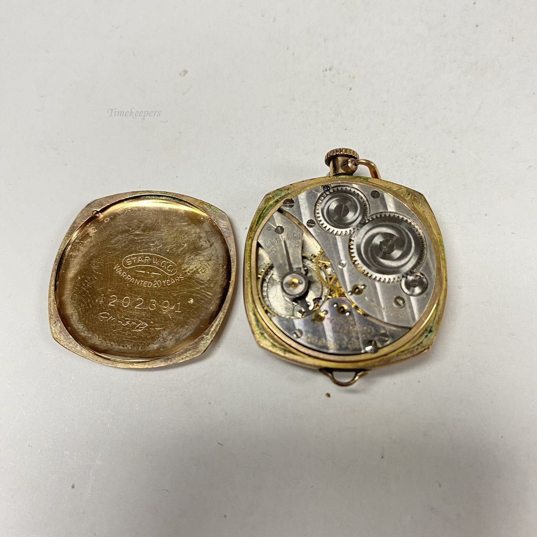 f881 Antique Elgin USA Gold Tone Mechanical Pocket Watch 15J