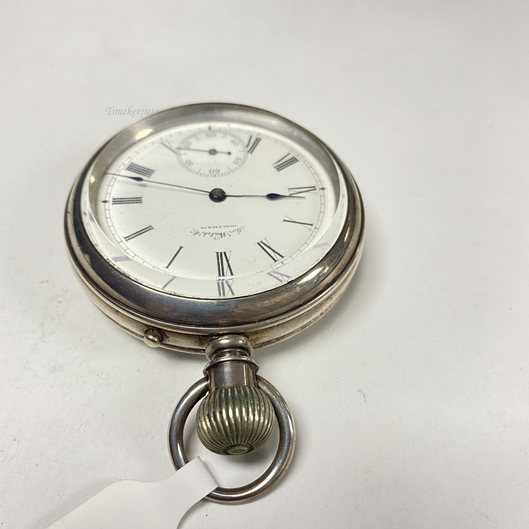 f885 Antique Waltham A.W.Co Silver Tone Mechanical Pocket Watch