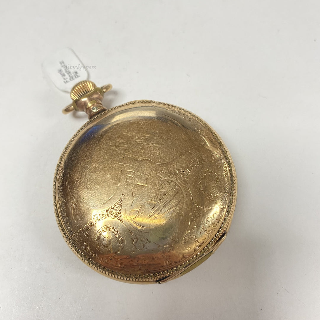 f888 Antique Elgin Frank Anshutz Gold Tone Mechanical Pocket Watch 15J