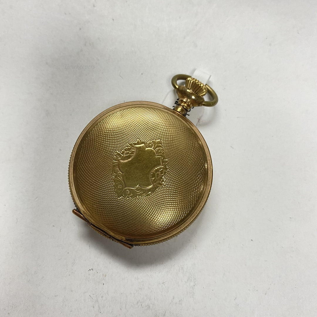 f899 Antique Columbia USA Gold Tone Mechanical Pocket Watch