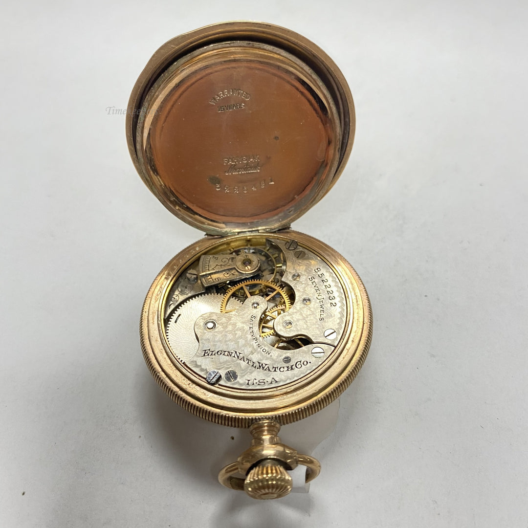 f900 Antique Elgin USA Gold Tone Mechanical Pocket Watch 7J