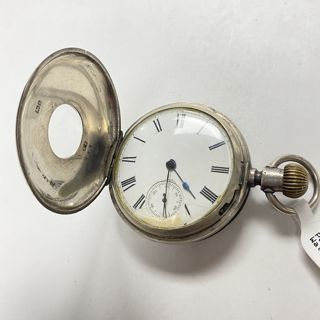 f904 Antique American Waltham Silver Tone Mechanical Pocket Watch