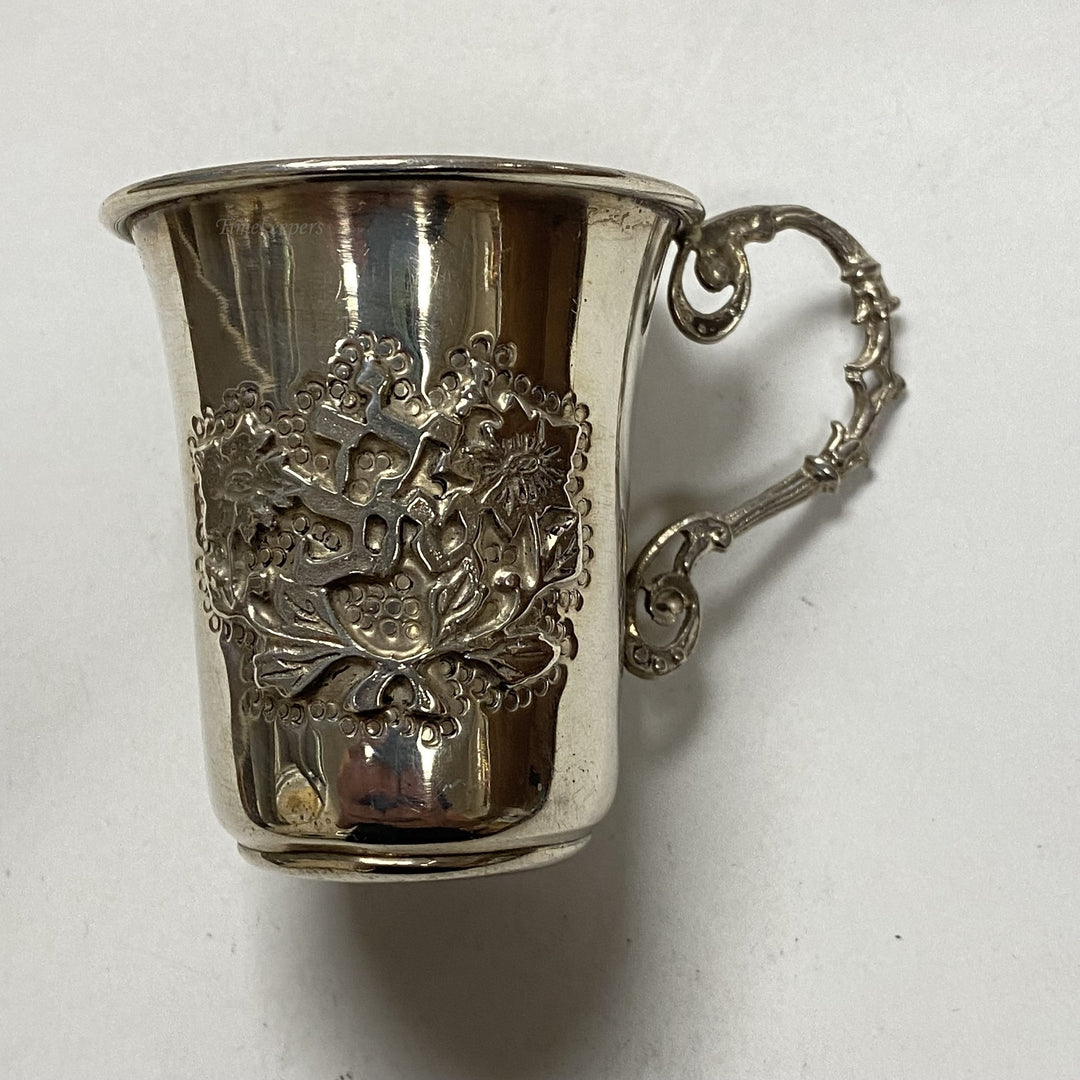 f933 Vintage Hazorfim 925 Sterling Silver Israel Kiddush Wine Cup