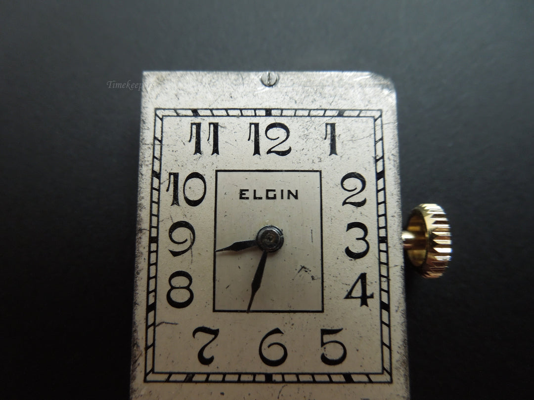 g356 Beautiful Elgin Watch 10kt RGP w/Genuine Leather Band