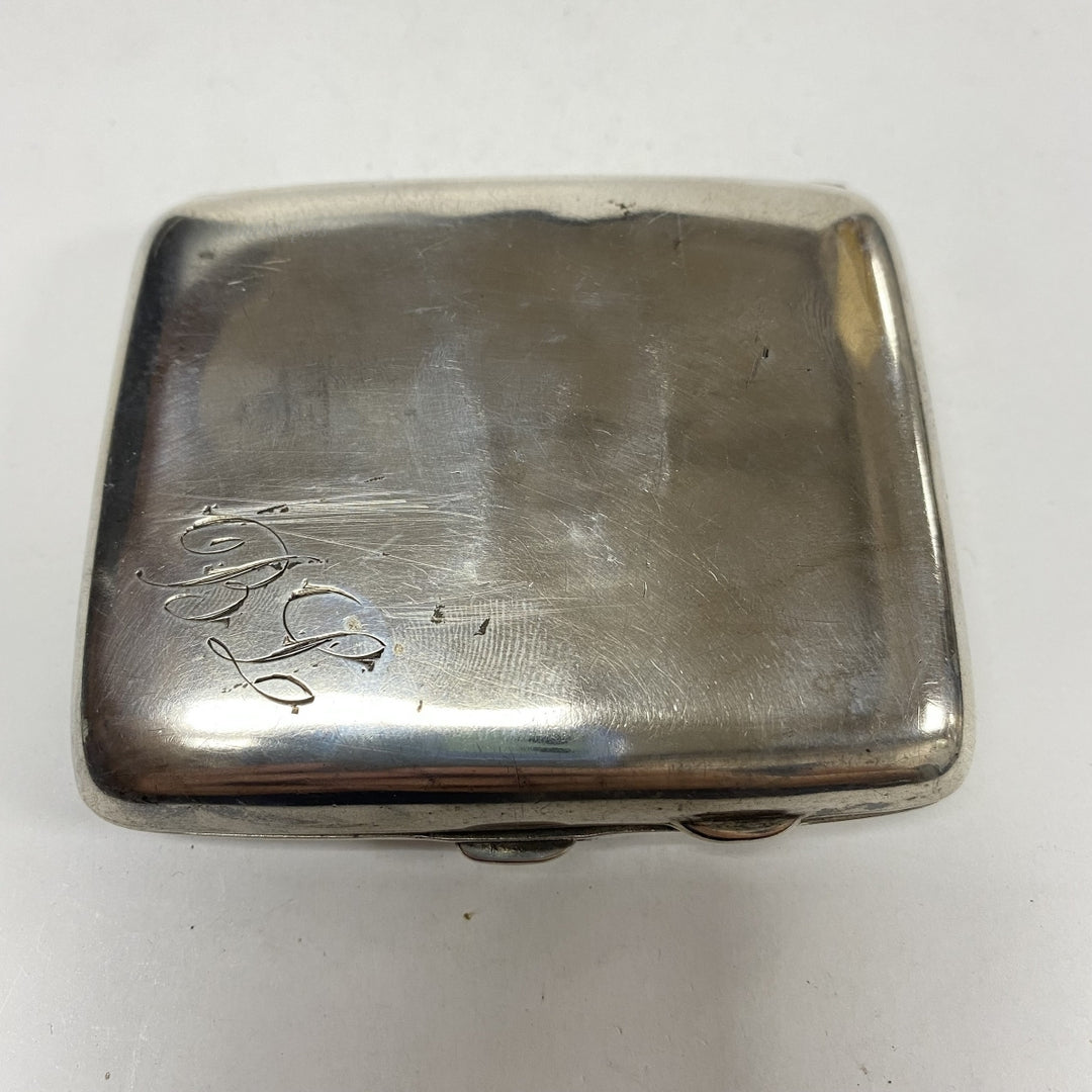 m102 Antique Silver Cigarette/Cigar Case Match Holder