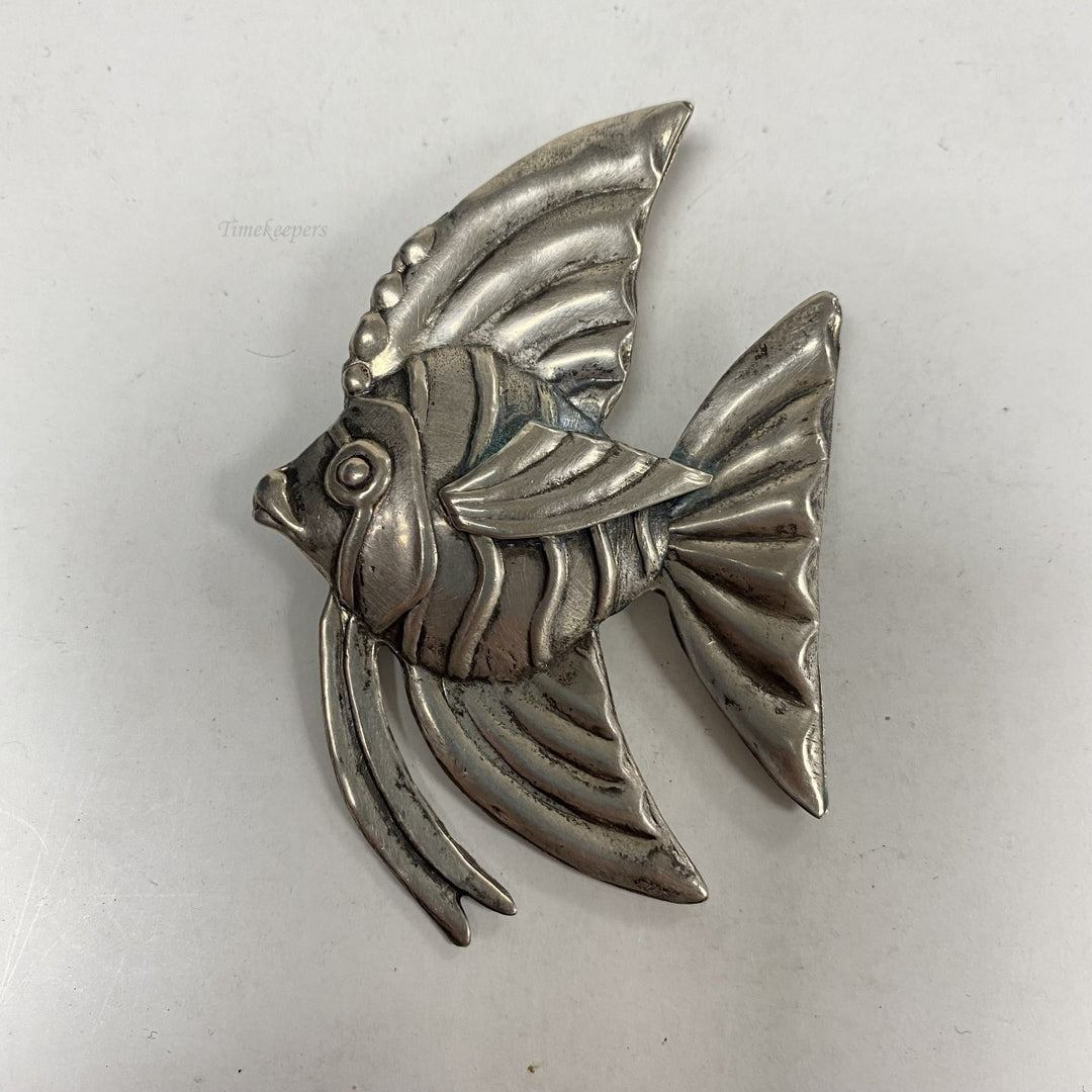 m270 Vintage Mexico Sterling Silver Fish Brooch Pin