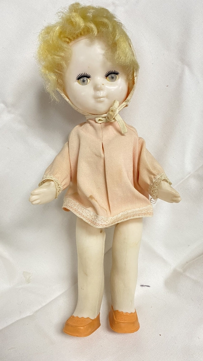 m415 Vintage Soviet USSR Toy Russian Baby Doll Hard Plastic Motion Body 1970's