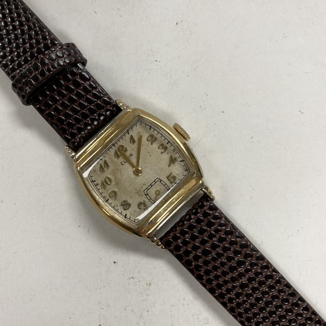 m466 Vintage Elgin USA 15Jewels Gold Tone Mechanical Men's Wrist Watch