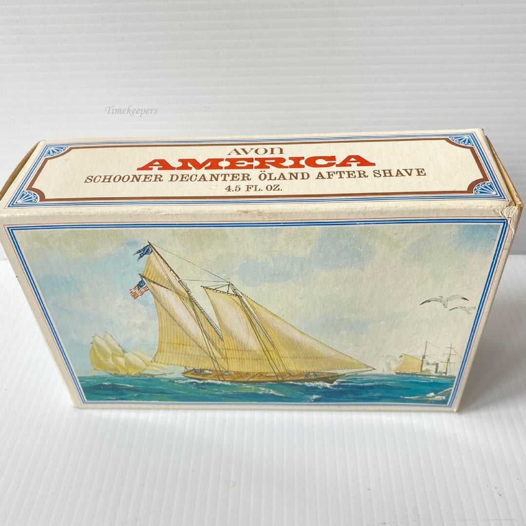 m523 Vintage Avon America Schooner Decanter Oland After Shave Collectible 4.5 Oz