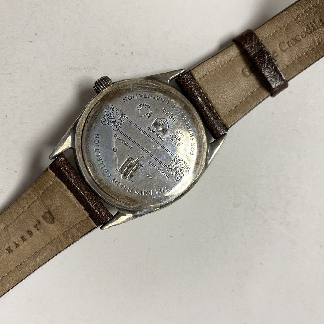 m539 Vintage The John Hardy Collection Swiss Sterling Silver Men's Wrist Watch
