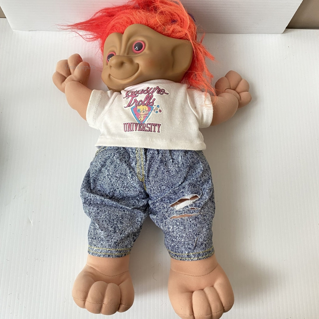 m546 Vintage Soft Body Doll Collectible Troll Toy Treasure Troll University 1991